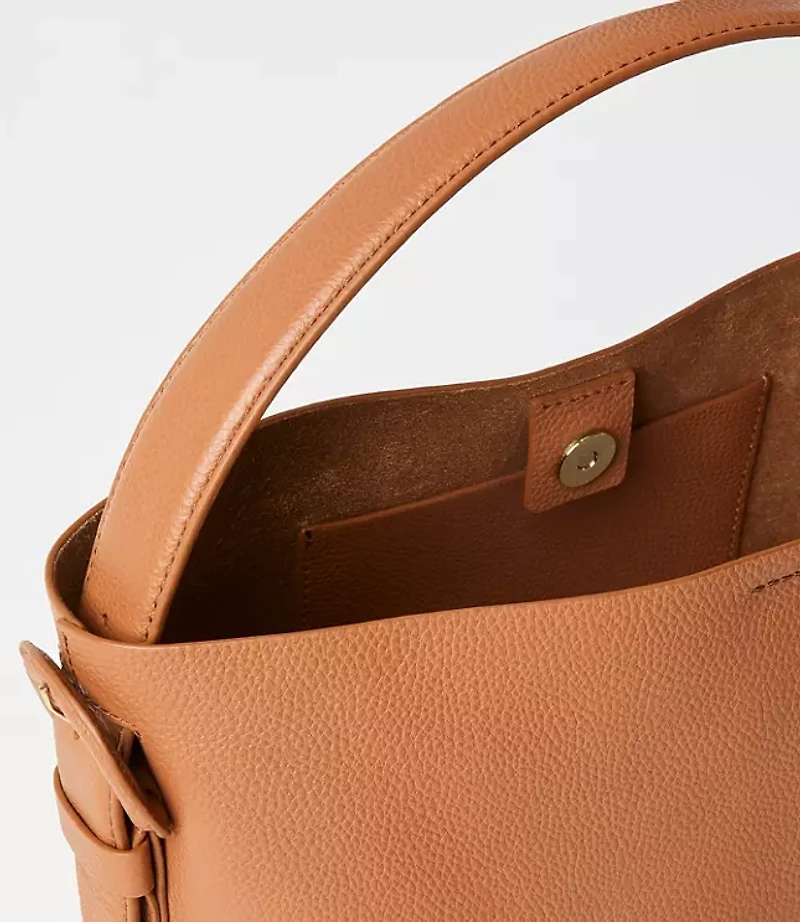 Leather Buckle Shoulder Bag