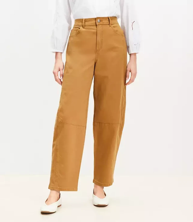 Petite Barrel Pants Canvas
