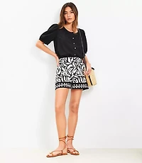 Fern Darted Side Zip Shorts