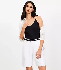 Petite Peyton Shorts in Linen Blend