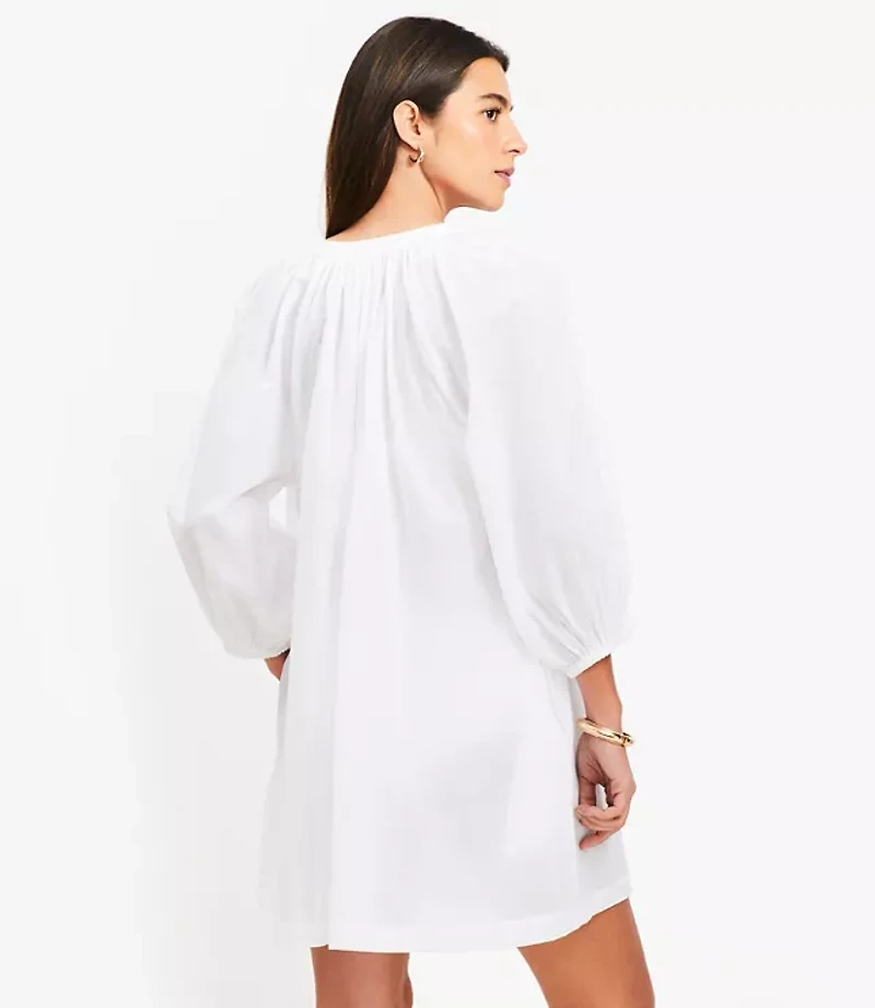 LOFT Beach Tie Neck Pocket Swimsuit Coverup