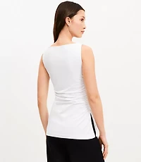 Ruched Side Slit Top