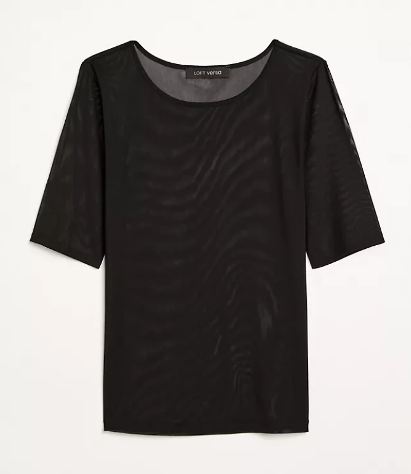 LOFT Versa Mesh Elbow Sleeve Tee