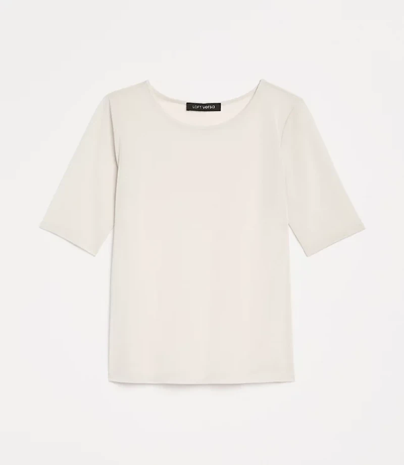 LOFT Versa Mesh Elbow Sleeve Tee
