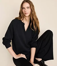 Lou & Grey Scubasoft Split Neck Top