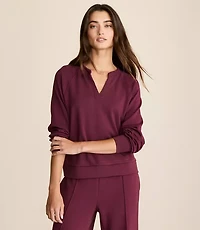 Lou & Grey Scubasoft Split Neck Top