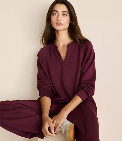 Lou & Grey Scubasoft Split Neck Top