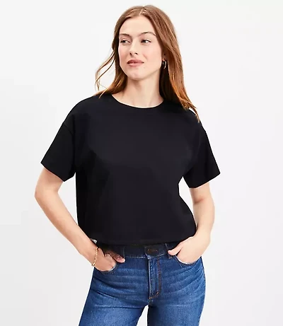 Lace Hem Jersey Modern Tee