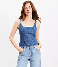 Denim Bustier Top