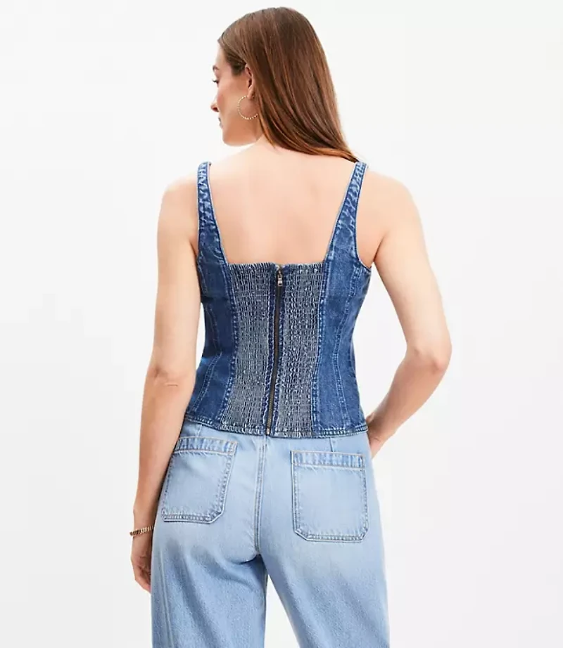 Denim Bustier Top