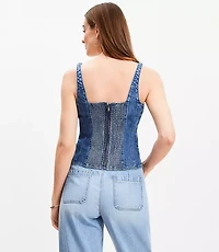 Denim Bustier Top