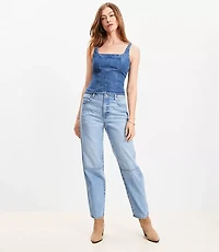 Denim Bustier Top