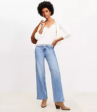 Lace Trim Ribbed V-Neck Cardigan