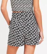 LOFT Beach Leafed Poplin Smocked Shorts