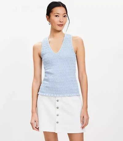 Petite Smocked Modern Tank Top