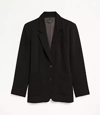 Petite LOFT Versa Crepe Drape Oversized Blazer