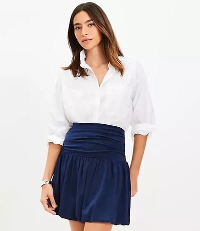 Petite Bubble Hem Mini Skirt