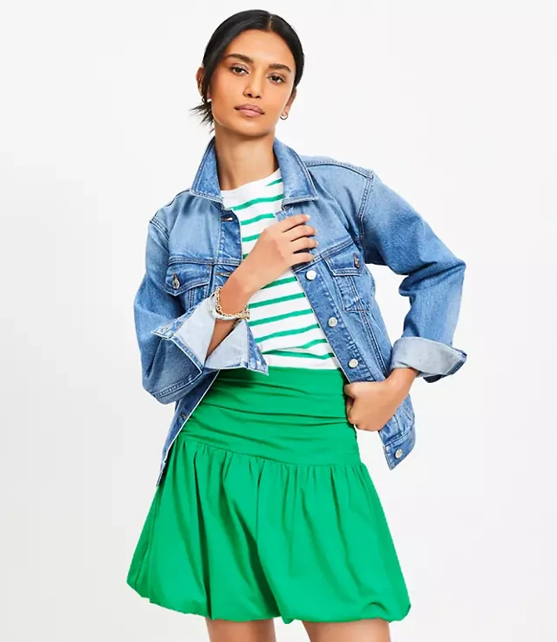 Petite Bubble Hem Mini Skirt