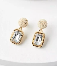 Fabric Wrapped Drop Earrings