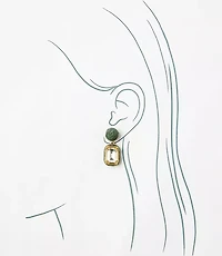 Fabric Wrapped Drop Earrings