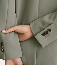 LOFT Versa Crepe Drape Oversized Blazer