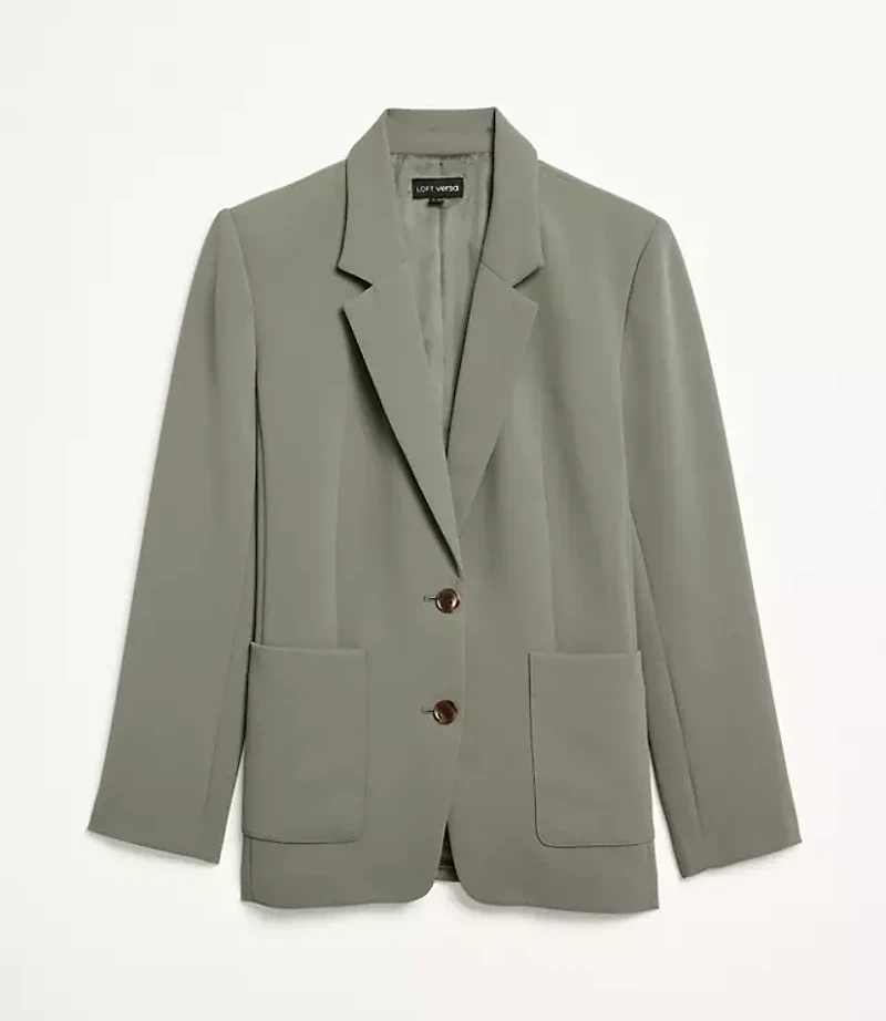 LOFT Versa Crepe Drape Oversized Blazer