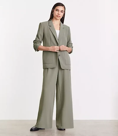LOFT Versa Crepe Drape Oversized Blazer
