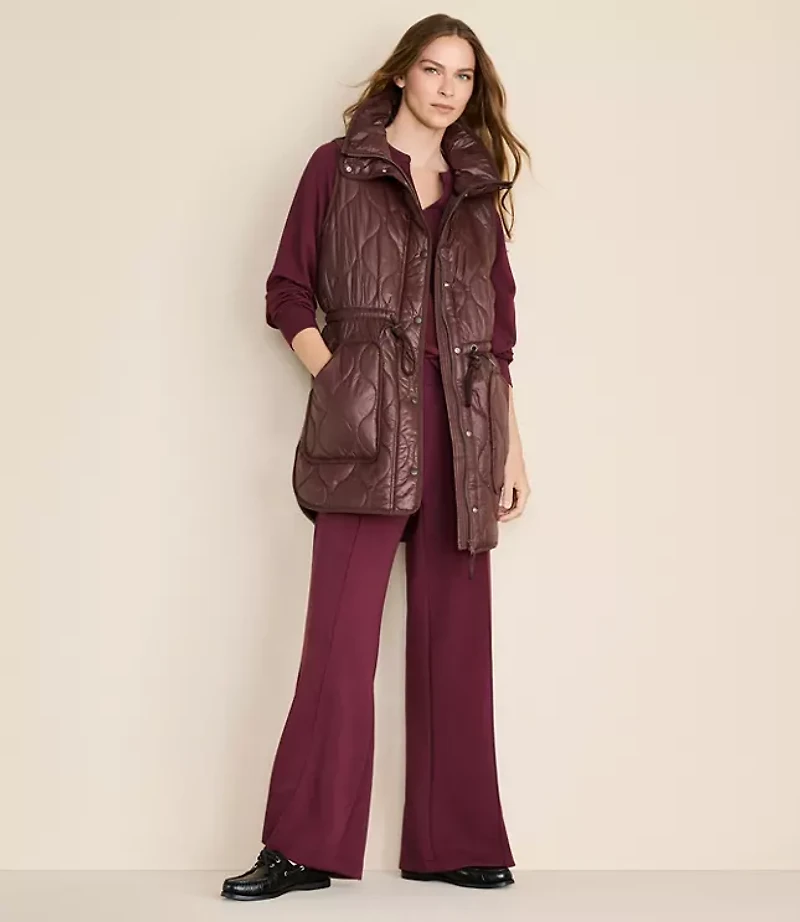 Lou & Grey Quilted Long Pocket Vest