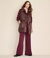 Lou & Grey Quilted Long Pocket Vest