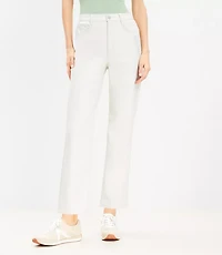 Five Pocket Straight Pants Faux Leather