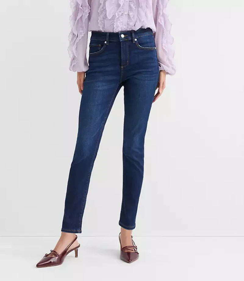 Mid Rise Skinny Jeans Vintage Dark Wash