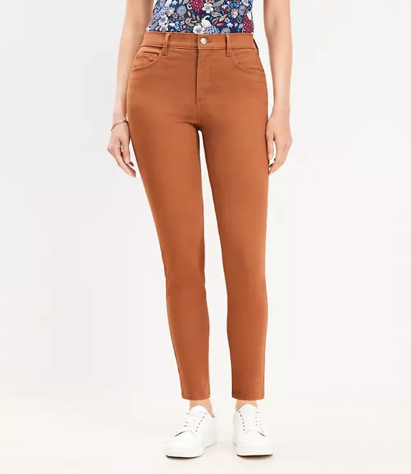 Petite Curvy Five Pocket Skinny Pants Sateen