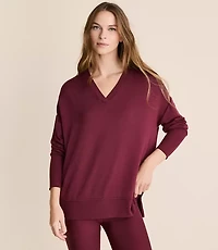 Lou & Grey Ribtrim Signaturesoft V-Neck Tunic Top