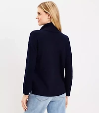 Ribtrim Turtleneck Tunic Sweater