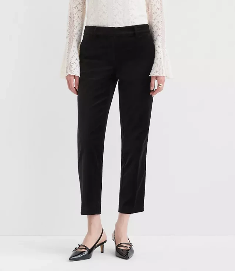 Petite Curvy Riviera Slim Pants Velvet