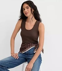 Perfect Ribbed Scoop Neck Tank Top