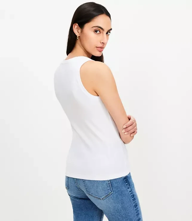 Perfect Ribbed Scoop Neck Tank Top