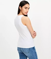 Perfect Ribbed Scoop Neck Tank Top