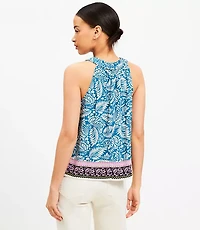 Palm Smocked Halter Top