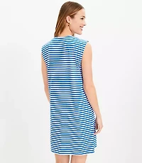 Striped Pocket Muscle Tee Dress