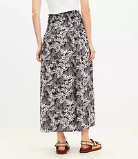 Coral Reef Poplin Smocked Maxi Skirt