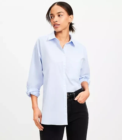 Petite End On Everyday Oversized Pocket Shirt