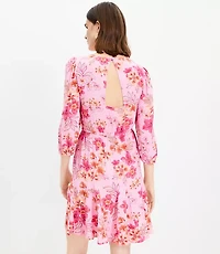 Lily Godet Puff Sleeve Mini Flare Dress