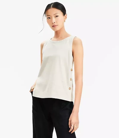 Side Button Tank Top