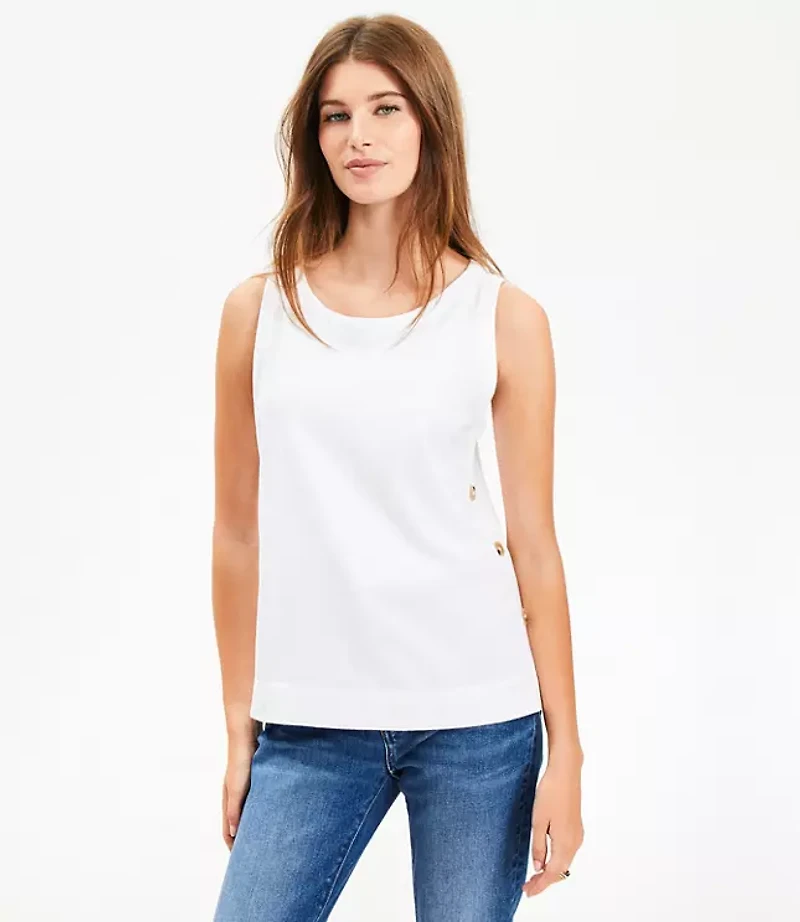 Side Button Tank Top
