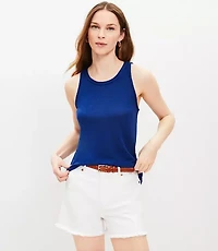 Rope Trim Racerback Tank Top