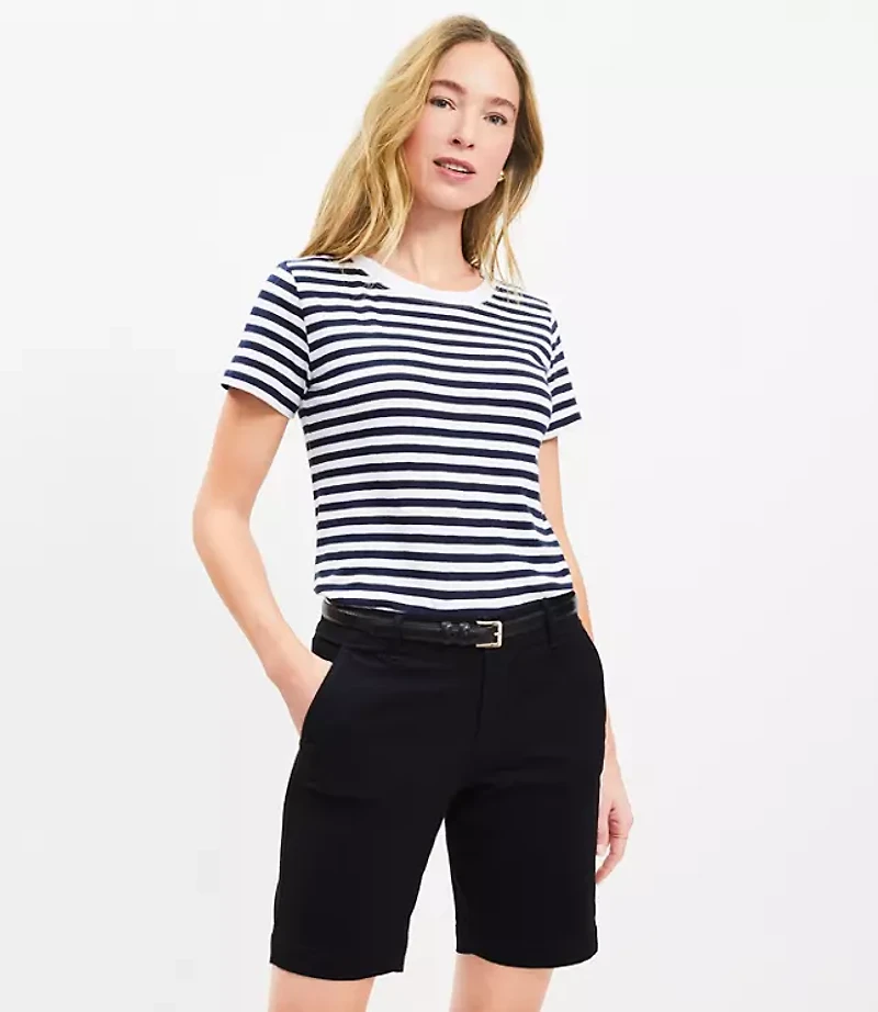 Petite Monroe Chino Bermuda Shorts