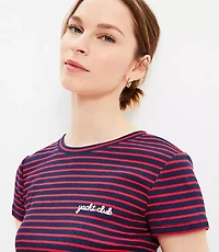 Yacht Club Stripe Ribbed Tee