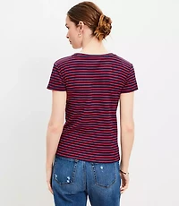 Yacht Club Stripe Ribbed Tee