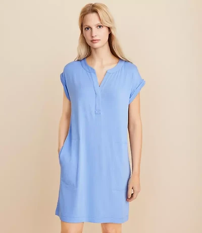 Petite Lou & Grey Signaturesoft Henley Pocket Dress